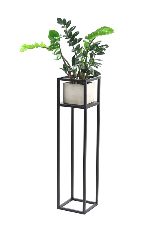 kwietniki Kwietnik Metalowy Stojak na kwiaty 90x21cm czarny LOFT
