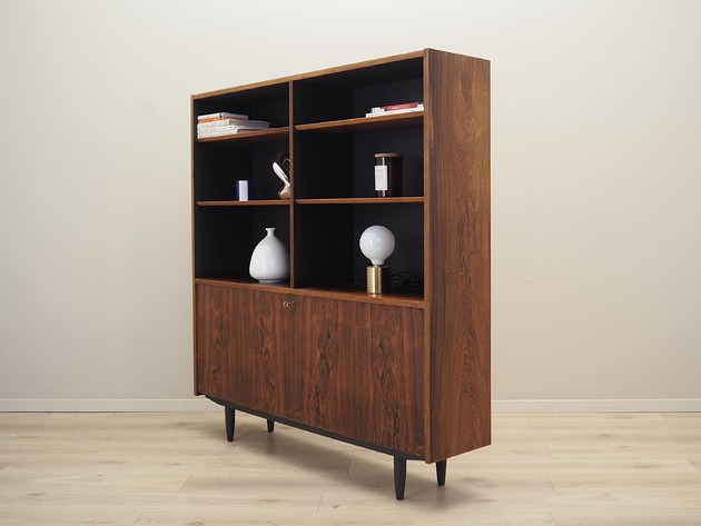 regały i półki Biblioteczka palisandrowa, duński design, lata 70, produkcja: Hundevad