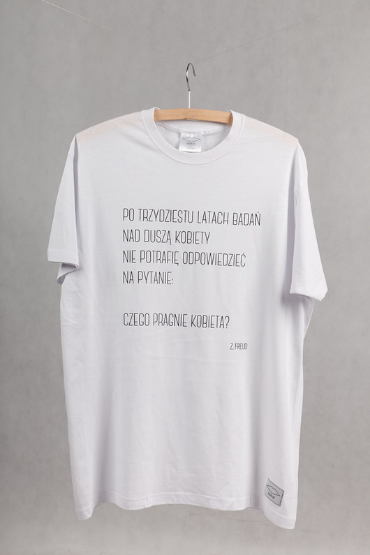 T-shirt z cytatem, Zygmunt Freud Golden Lips
