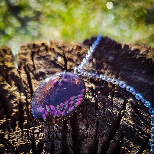 wisiory Wisiorek z wrzosem