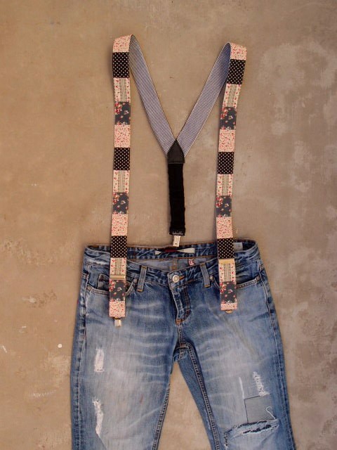 Szelki damskie patchwork i  paski Baboshka