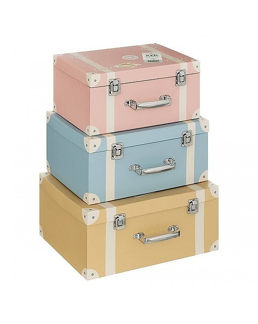 pojemniki na zabawki Kuferek Dziecięcy 3 szt. Walizeczki Dla Dzieci Aventura