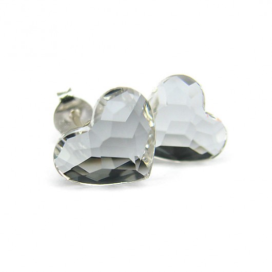 Kolczyki Swarovski Crystal - Serce z kryształu Marisella