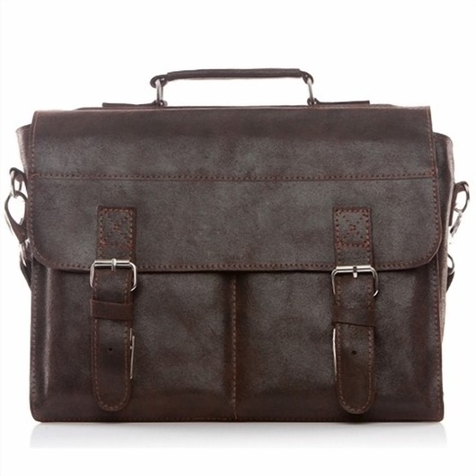torby i nerki męskie Torba na ramię skórzana Vintage brązowa Belveder BV35