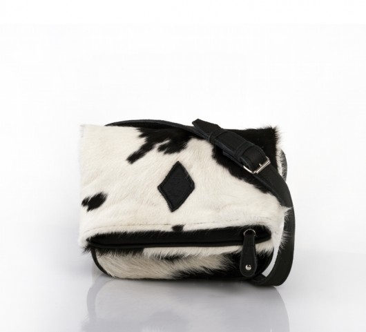 Studded Bag White&Black Cow Hair  Rozwadowska Bags