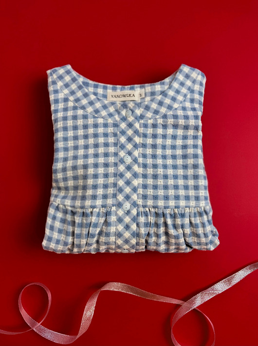 koszule damskie  Bawełniana koszula w strukturalną kratkę, BLUE JAGNA