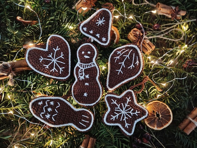 dekoracje świąteczne Świąteczne pierniczki - zestaw ozdób choinkowych