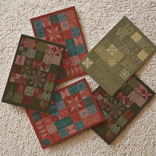 kartki świąteczne Zestaw 5 kartek świątecznych