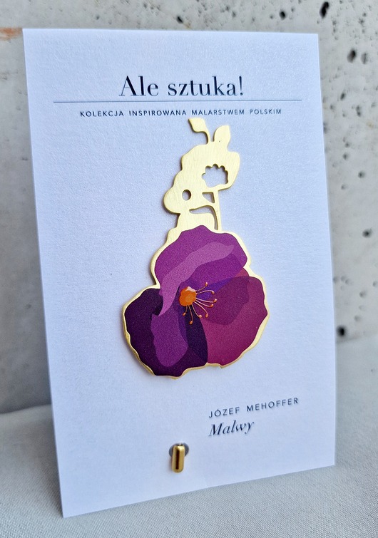 broszki Broszka "Malwy" Józefa Mehoffera pozłacana mniejsza