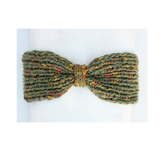 opaski do włosów Zielona melanż opaska handmade z wełną