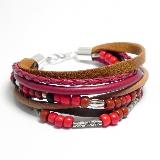  boho red&brown Lahovska