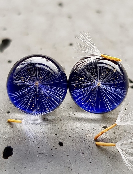 Kolczyki - sztyfty z dmuchawcem Grol Jewellery