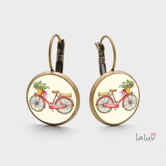 Kolczyki wiszące LOVE BIKE laluv