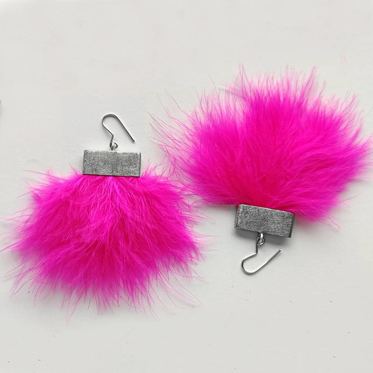 kolczyki z piórami PIÓRKO kolczyki