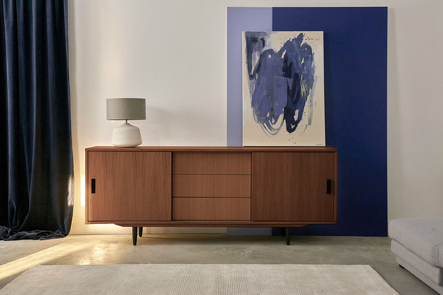 komody i szafki Komoda sideboard T-S05 drzwi przesuwne oraz 3 szuflady