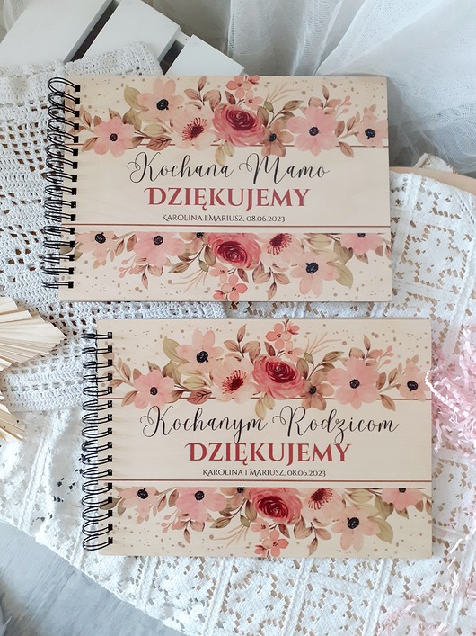 księgi gości i albumy ślubne PODZIĘKOWANIA DLA RODZICÓW księga gości prezent dla młodej pary album