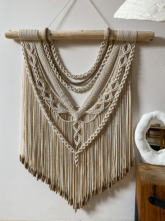 makramy Makrama Boho ecru