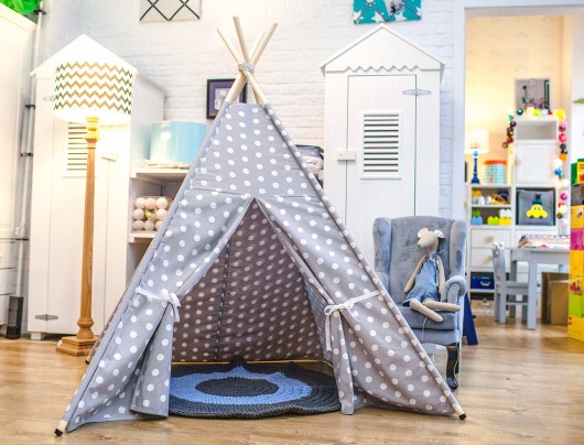 Namiot tipi w grochy TeePee