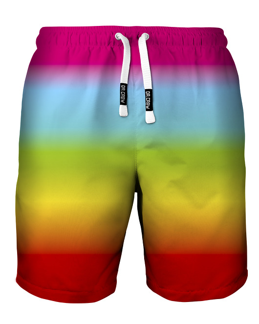 spodnie męskie Shorty Kąpielowe Męskie DR.CROW Ombre Rainbow