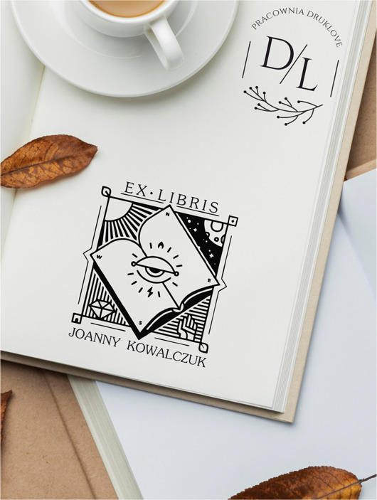 Stempel Ex Libris Exlibris personalizowany Oko DrukLove