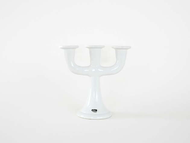 świeczniki i świece Świecznik ceramiczny, szwedzki design, lata 70, produkcja: Guldkroken Hjo