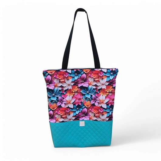 torby na ramię Torba shopper na zakupy wodoodporna shopperka torba na ramię kwiaty