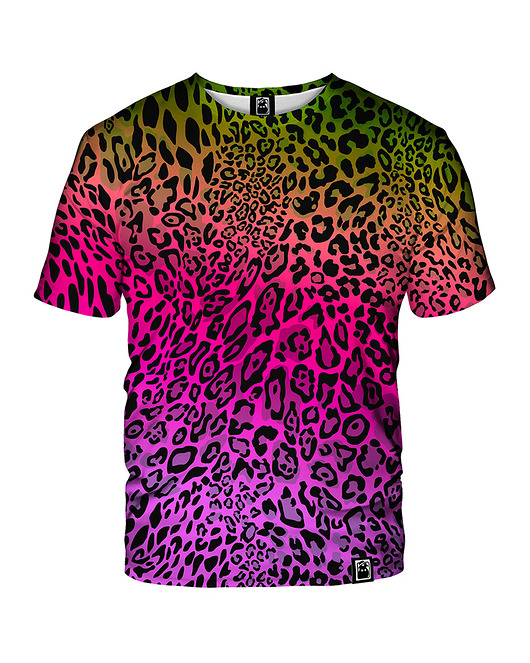 t-shirt damskie Damski T-shirt DR.CROW  Multicolor Leopart