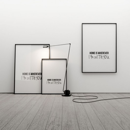 HOME IS WHEREVER - grafika 70x50 MINIMALLIVING