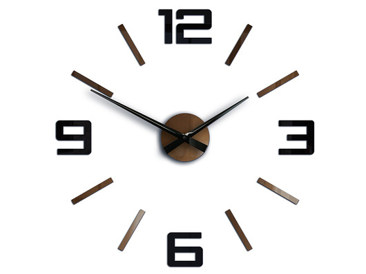 Zegar ścienny Silver XL Copper&Black 60cm ModernClock