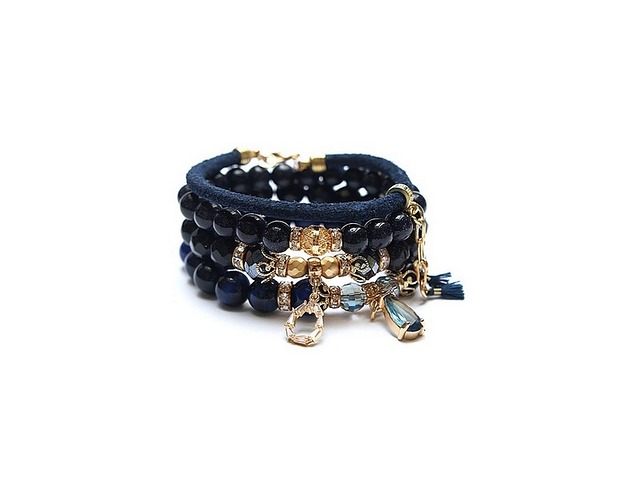 bransoletki z kamieni naturalnych Dark blue vol. 6 /23.09.24/ -  set