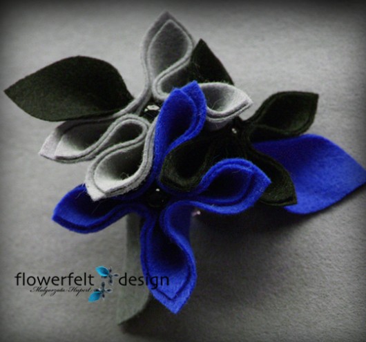 CzarnySzaryChabrowy FlowerFelt Design