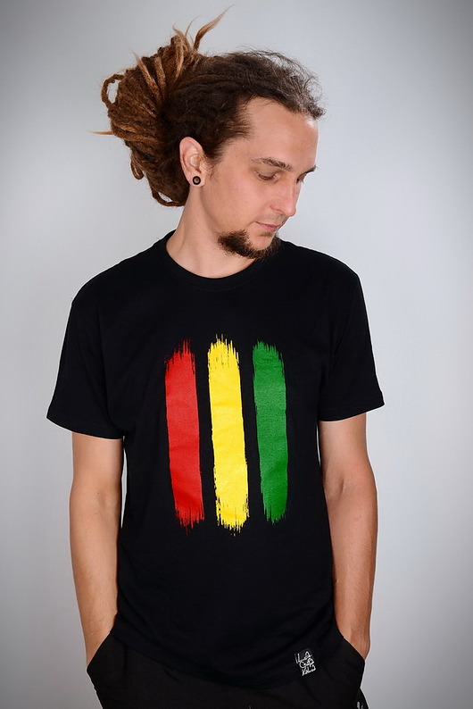 Koszulka czarna RASTA - męska LaCzapaKabra