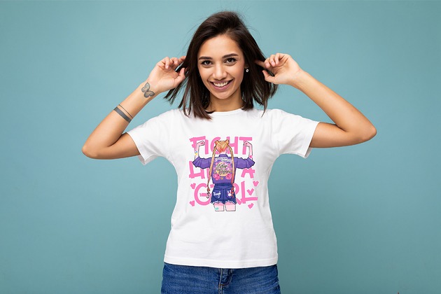 t-shirt damskie Koszulka damska biała Fight like a girl