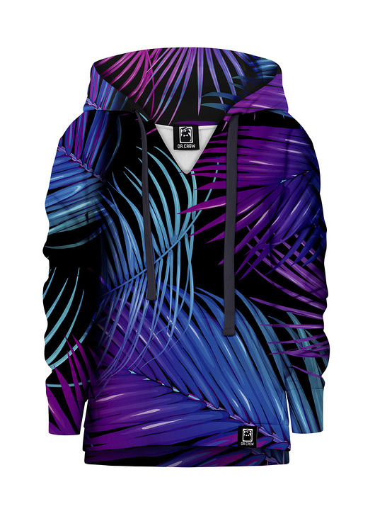 bluzy dla dziewczynki Bluza Dziewczynka DR.CROW Palmy Fiolet
