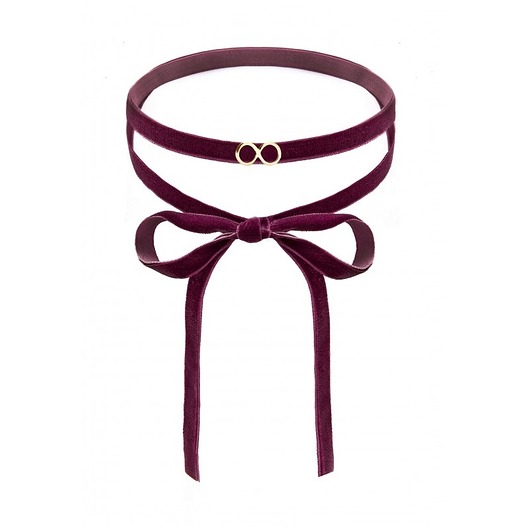 AKSAMITNY CHOKER Z ZAWIESZKAMI ZE SREBRA 925 Coccola JEWELLERY