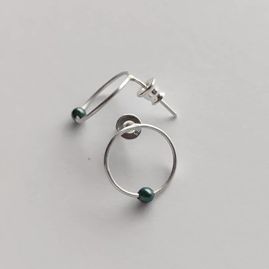 kolczyki z kamieniami Kolczyki OKRĄG