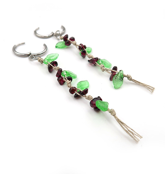 kolczyki szklane Owocowe lato 2 - kolczyki