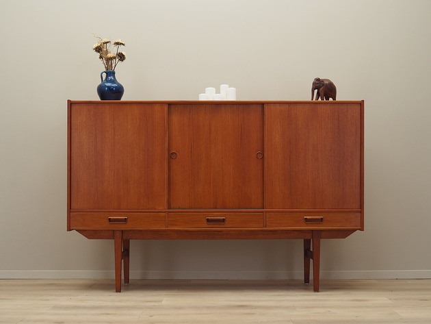 komody i szafki Highboard tekowy, duński design, lata 60, produkcja: Dania