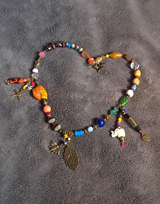 chokery Eklektyczny naszyjnik boho i vintage jedność w różnorodności mix-unikat