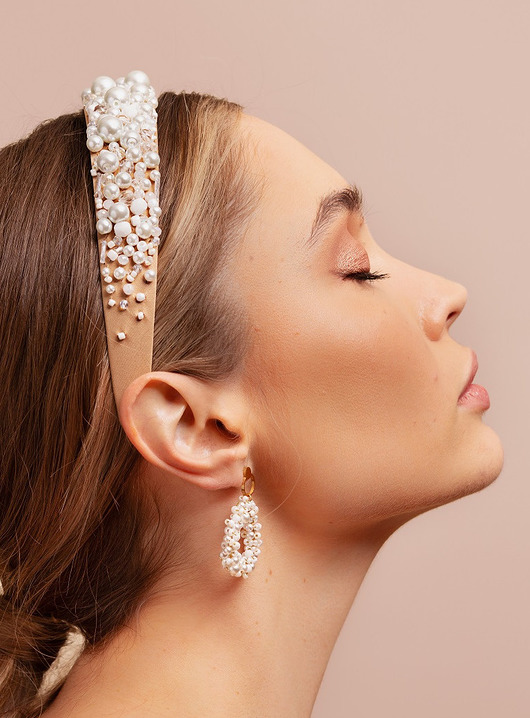 opaski do włosów PEARLS swan