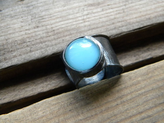 Roman Ancient Ring ;) błękit świecący Beata Trotter