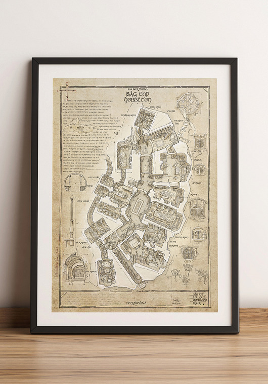plakaty Plakat Hobbit - Plan Nory