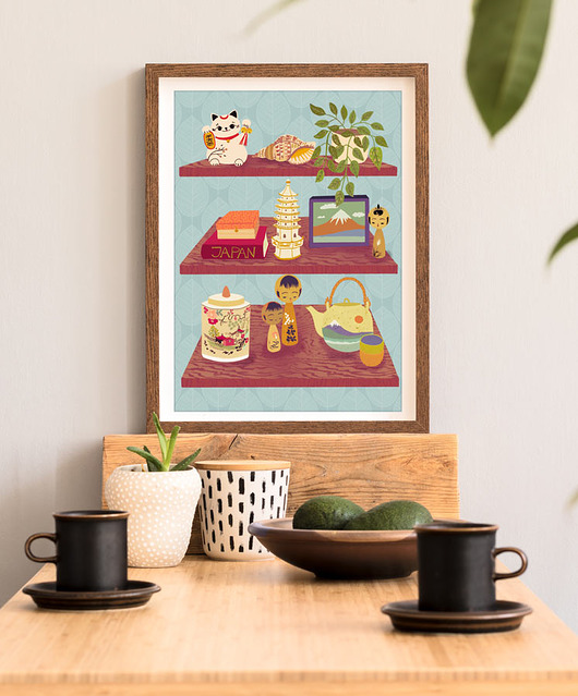 plakaty Japońska półka - plakat 50x70 cm