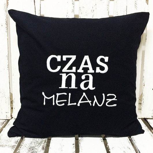 Poduszka CZAS NA MELANŻ 40x40cm Majunto