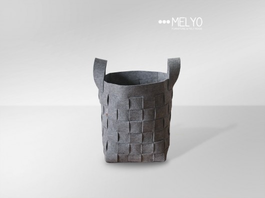 Kosz OLEE medium grey melyo