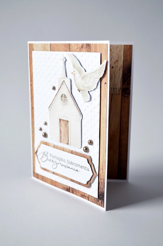 kartki scrapbooking Pamiątka Sakramentu Bierzmowania: Kartka Okolicznościowa