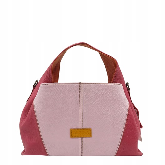 torby na ramię Torebka damska skórzana do ręki ze skrawków skór elegancka kolorowa OLIVKA