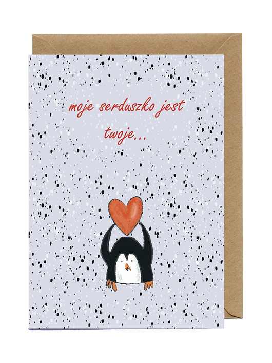 kartki okolicznościowe - wydruki Kartka walentynkowa Serduszko