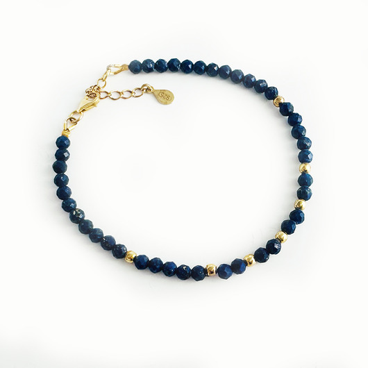 bransoletki z kamieni naturalnych BLUE DREAM- Bransoletka LAPIS LAZULI naturalny kamień, minerały