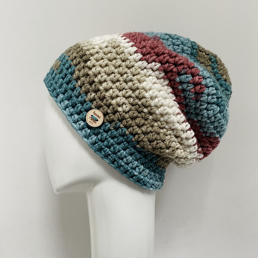 czapki damskie Gruba czapka beanie smerf kolorowa szydełkowa